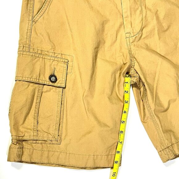 G & M - Men's Size 32 - Tan Cargo Shorts - Pockets 100% Cotton - Picture 9 of 10